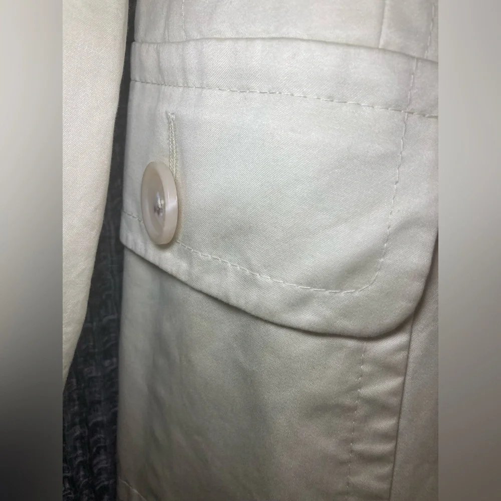 Banana Republic yellow pea coat. - Picture 4 of 11